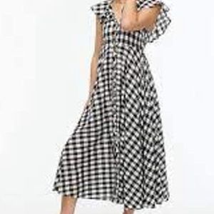 J. Crew Gingham Maxi Dress